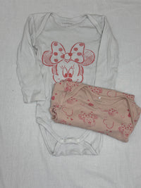 Sada 2 body s dlouhým rukávem Minnie Mouse Name it 80