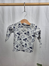 Tričko s dlouhým rukávem Mickey Mouse H&M 74
