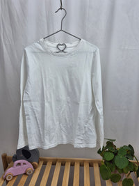 Bílé tričko s dlouhým rukávem H&M 134/140