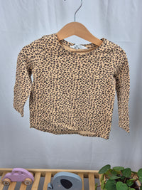 Tričko s leopardím vzorem s dlouhým rukávem H&M 92