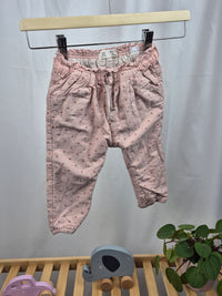 Puntíkované bavlněné kalhoty Zara 92