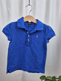 Modré polo tričko s krátkym rukávom Ralph Lauren 116