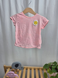 Růžové tričko s krátkým rukávem Zara 92