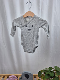 Šedé zavinovací body s dlouhým rukávem Lindex 56