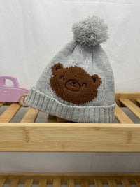 Zimní čepice s medvídkem Ergee 9-12m (43- 47 cm)