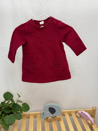 Vínové mikinošaty H&M 68