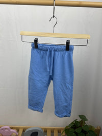 Modré bavlněné kalhoty H&M 80
