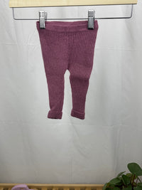 Vínové úpletové legíny ZARA 74