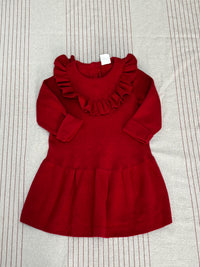 Červené pleteninové šaty H&M 80