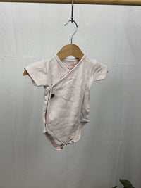 Růžové zavinovací body s krátkým rukávem Baby's only 68