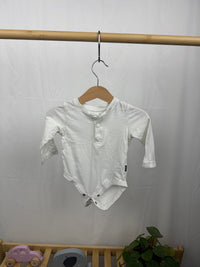 Bílé body s dlouhým rukávem GAP 6-12m