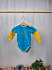 Modro-žluté body s dlouhým rukávem Hippo Kids 80