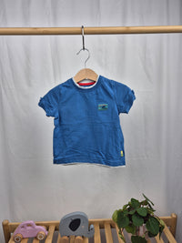 Modré tričko s krátkým rukávem Mothercare 86