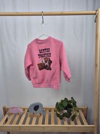 Růžová mikina s potiskem pejska H&M 98/104