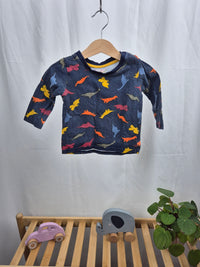 Tričko s dlouhým rukávem s dinosaury Primark 74