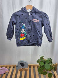 Mikina na zip s kapucí s oušky Mickey Mouse Pepco 92