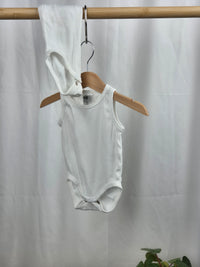Sada 2ks bílých tílkových body H&M 62
