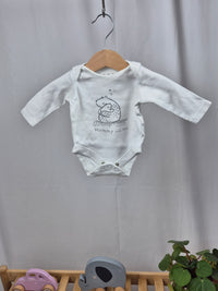 Bílé body s dlouhým rukávem s medvídky F&F 56