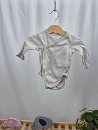 Šedé zavinovací body s dlouhým rukávem H&M 62