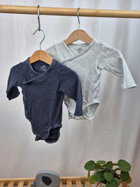 Sada 2ks zavinovacích body s dlouhým rukávem H&M 62
