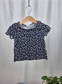 Květované tričko s krátkým rukávem H&M 80