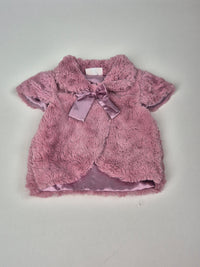 Růžová chlupatá vestička Baby Boutique 68