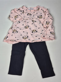 Set růžové tuniky a legín Minnie Mouse Pepco 80