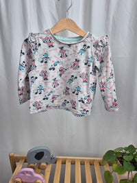 Tričko s dlouhým rukávem Mickey a Minnie Primark 92