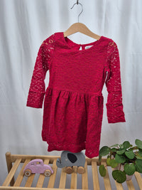 Červené krajkové šaty H&M 98/104