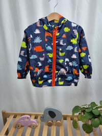 Šusťáková bunda s dinosaurami 86/92