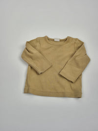 Hořčicové tričko s dlouhým rukávem H&M 68