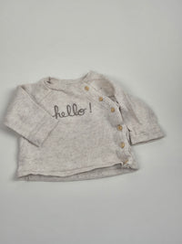 Set béžových tepláčků a zavinovací mikiny H&M 62