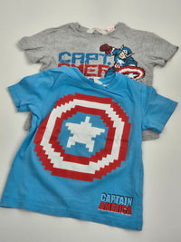 Sada 2ks triček s krátkým rukávem Captain America H&M 92