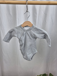 Šedé zavinovací body s dlouhým rukávem Baby Service 62