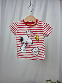 Tričko s krátkým rukávem Snoopy 62/68
