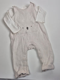 Set trička a laclového overalu H&M 74