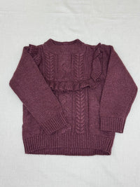 Purpurový svetr s volánky H&M 86