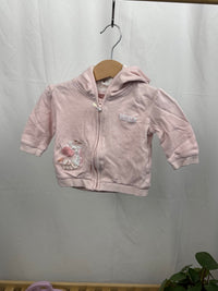 Růžová mikina s žirafkou F&F 3-6m