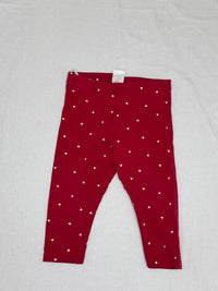 Červené legíny se srdíčky H&M 74