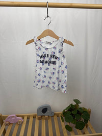 Květinové tričko bez rukávů  H&M 98/104