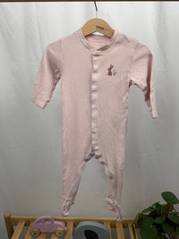 Růžové dupačky s králíčkem Marks&Spencer 9-12m