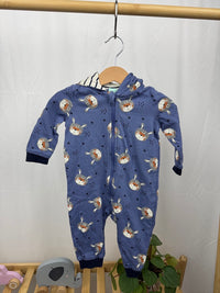 Teplákový overal s králíčky 6-9m