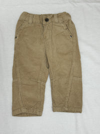 Béžové manšestrové kalhoty Mothercare 74