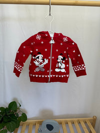 Mikina na zips Vianočné Minnie Mouse Original Marines 6-9m