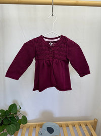 Vínový svetr H&M 74