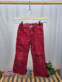 Červené manšestrové kalhoty H&M 110