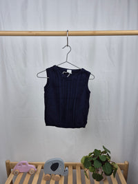 Tmavě modrá pletená vesta H&M 92