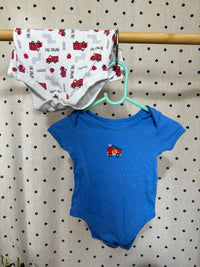 Body s krátkým rukávem Hasiči F&F 6-9m 2ks