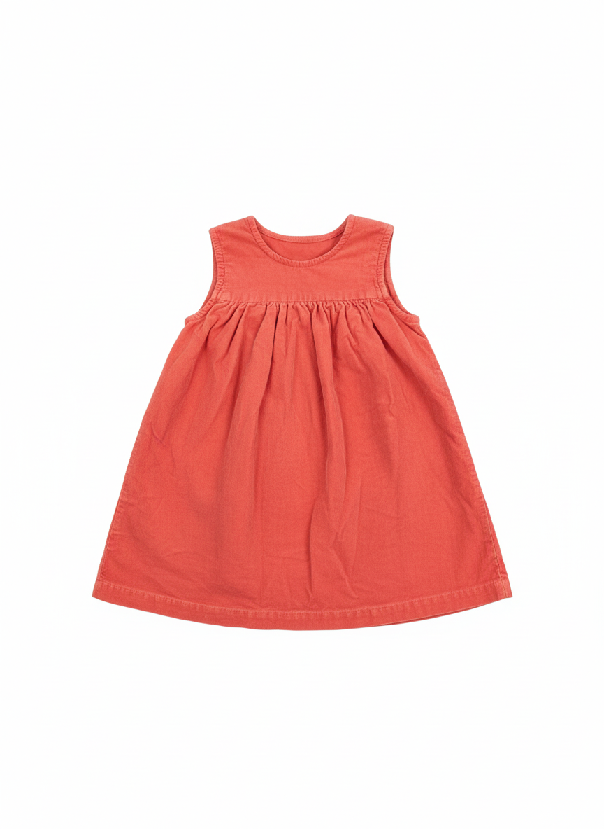 Červené manšestrové šaty 80/86 Marks&Spencer – AI enhanced