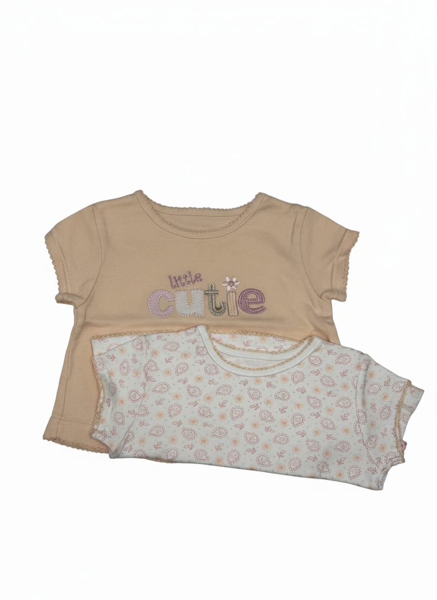 Sada 2 triček s krátkým rukávem Mothercare 0-3m – AI enhanced